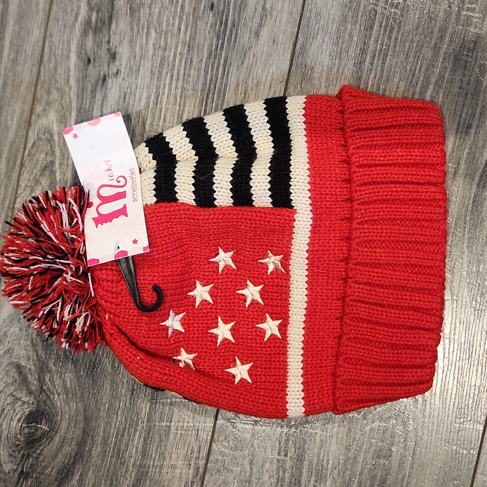 NWT Mi ky Accessories Stars & Stripes Women's Knit Hat